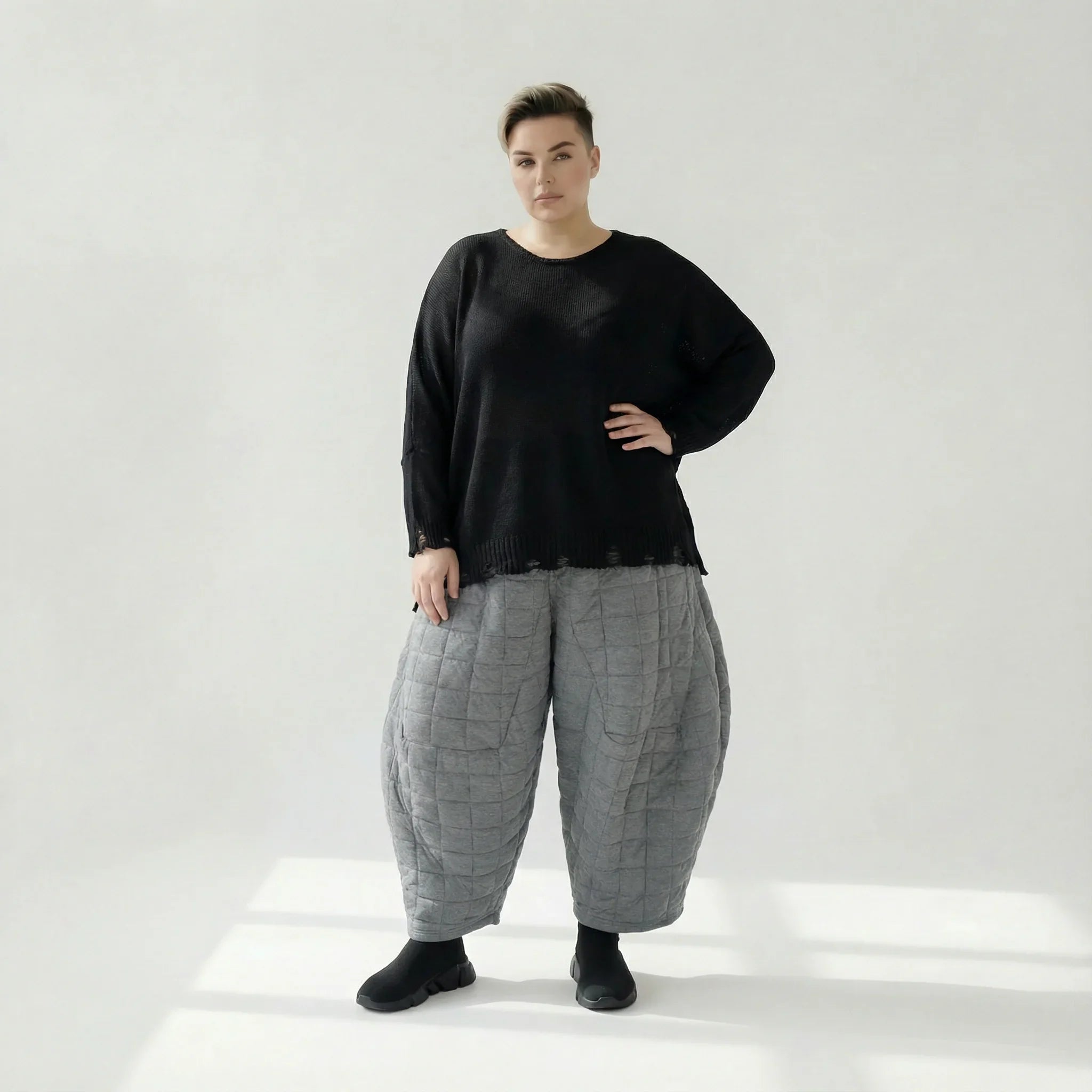 AKH Fashion 6883 Pantalon, Gris