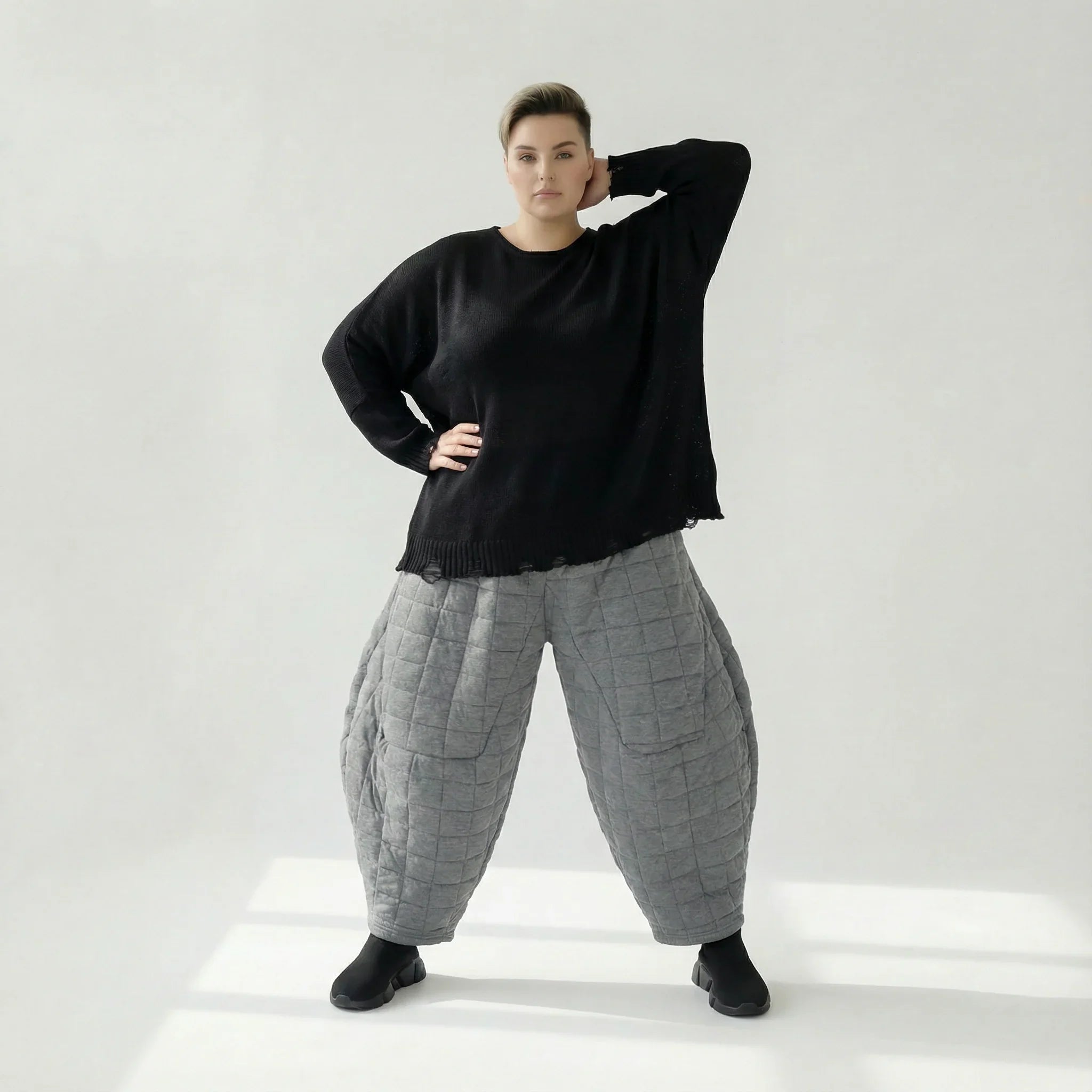 AKH Fashion 6883 Pantalon, Gris