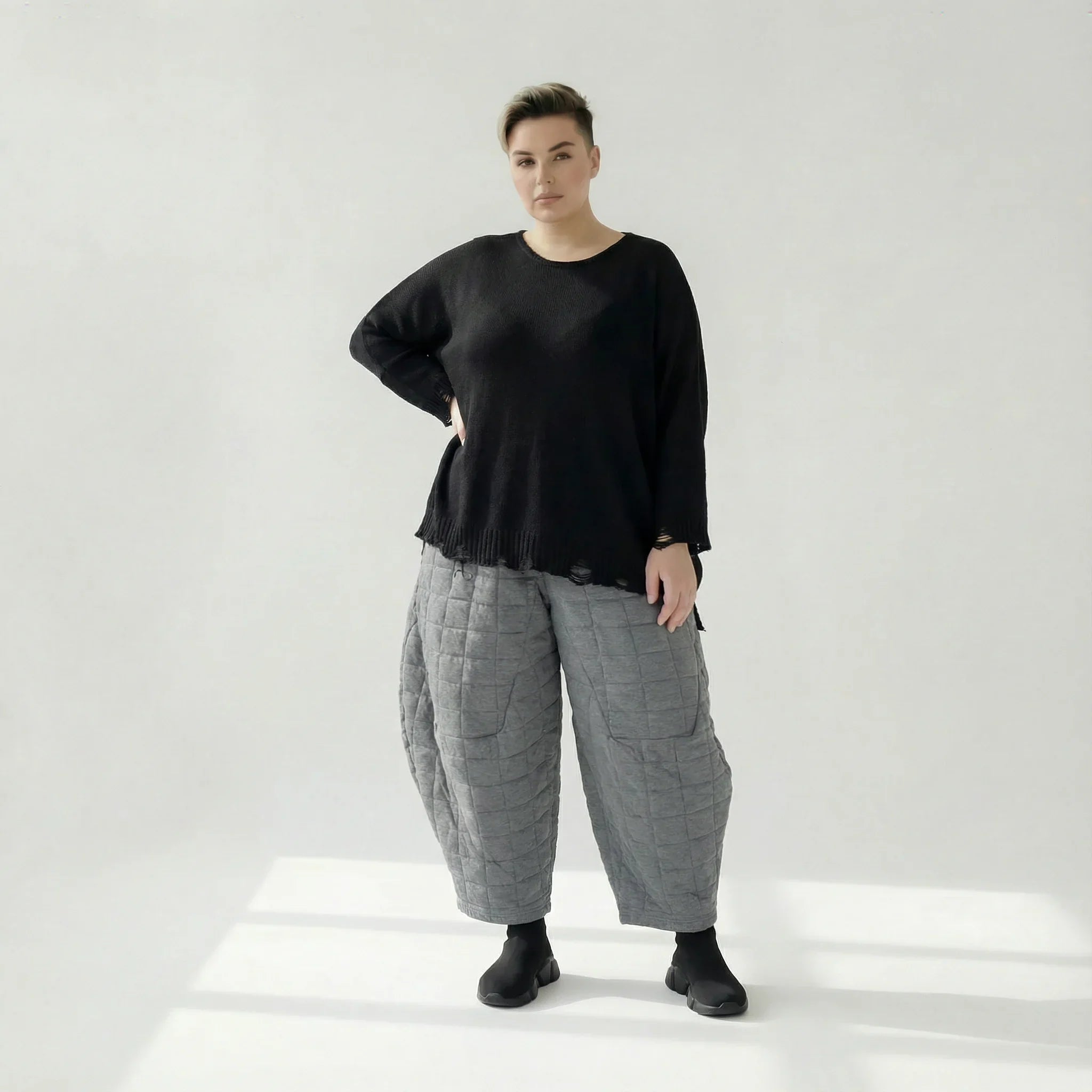 AKH Fashion 6883 Pantalon, Gris