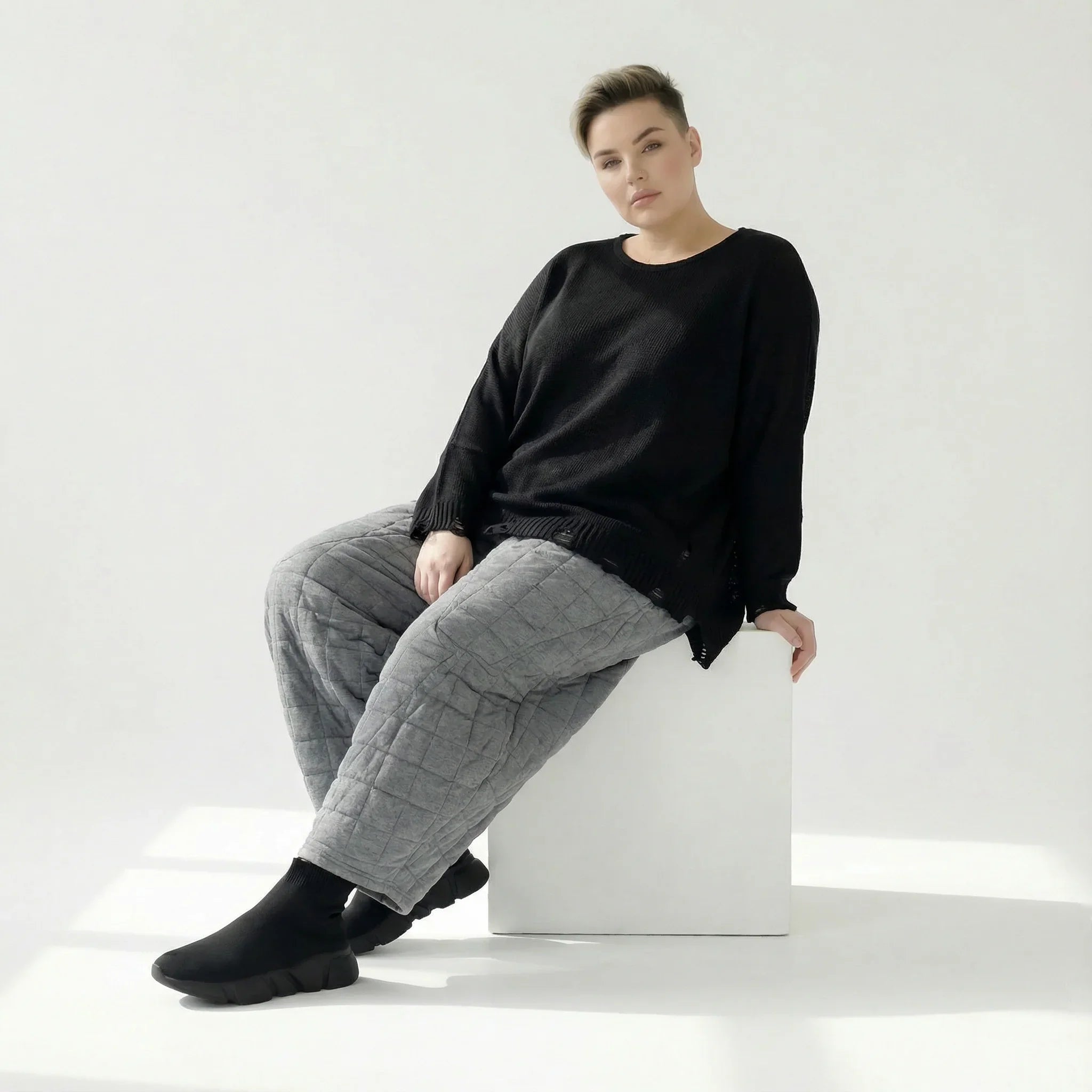 AKH Fashion 6883 Pantalon, Gris