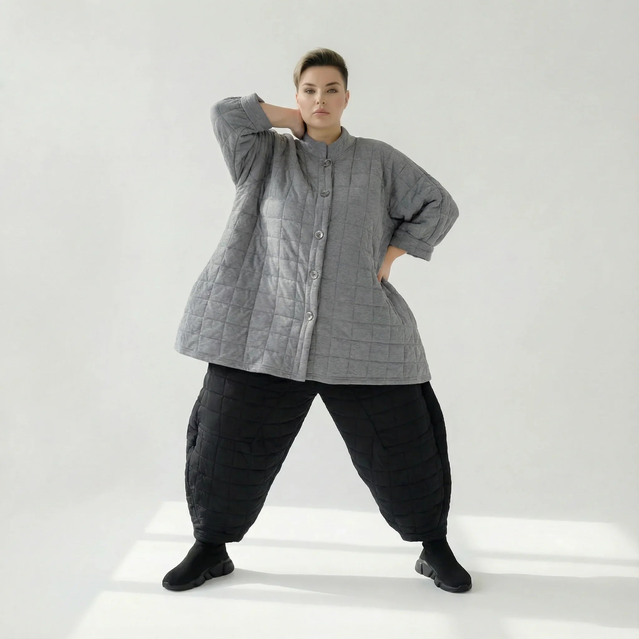 AKH Fashion 7116 Chemisier, Gris