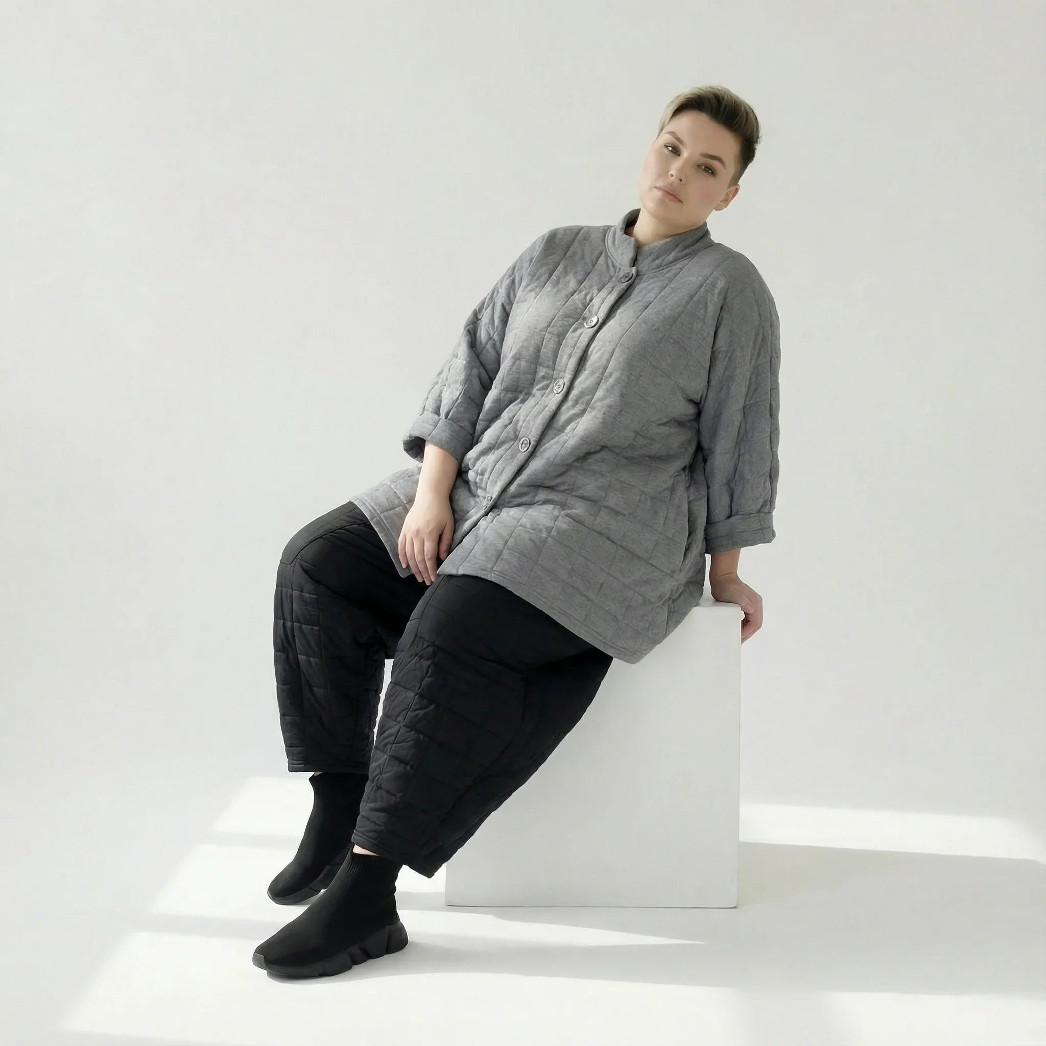 AKH Fashion 7116 Chemisier, Gris