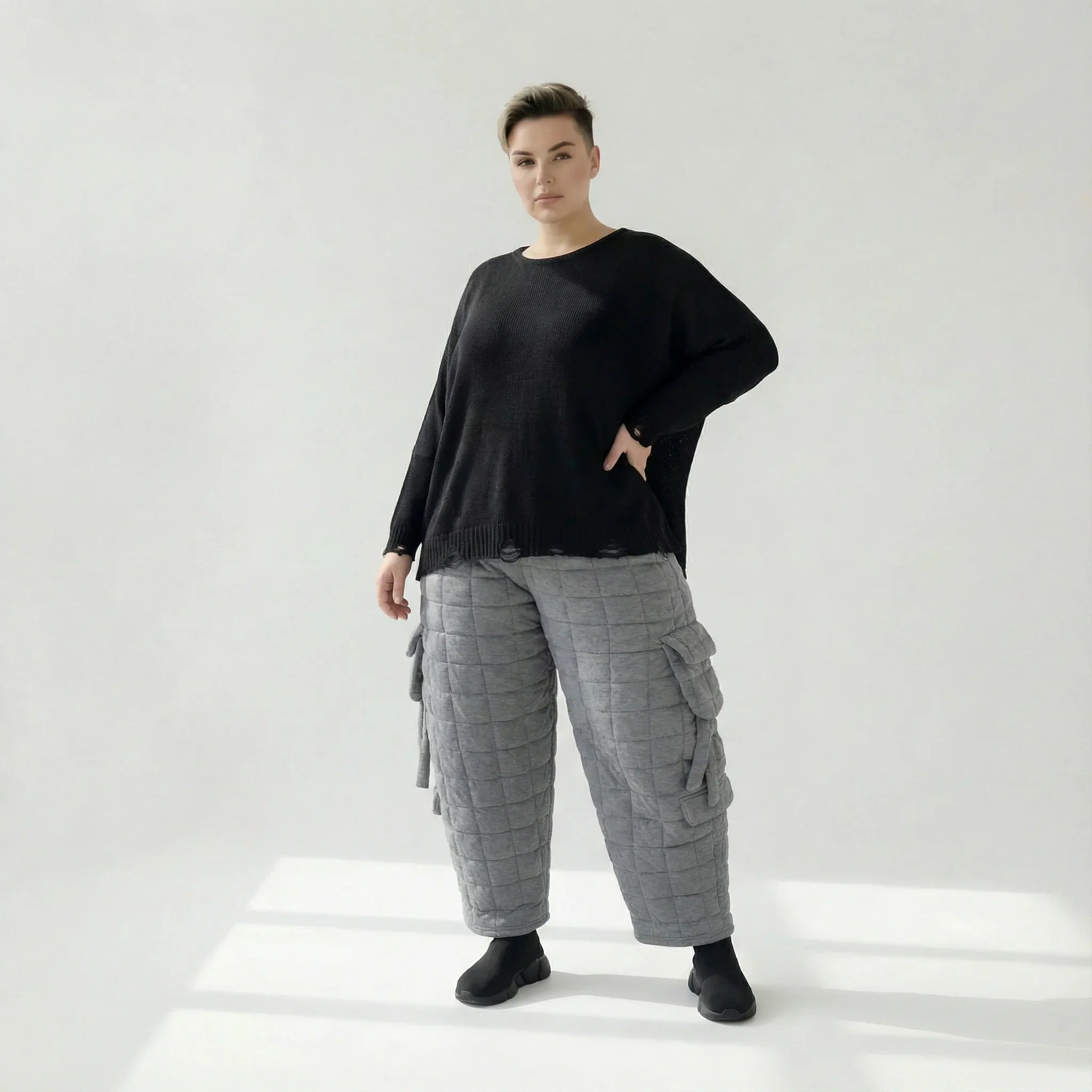 AKH Fashion 7125 Pantalon, Gris