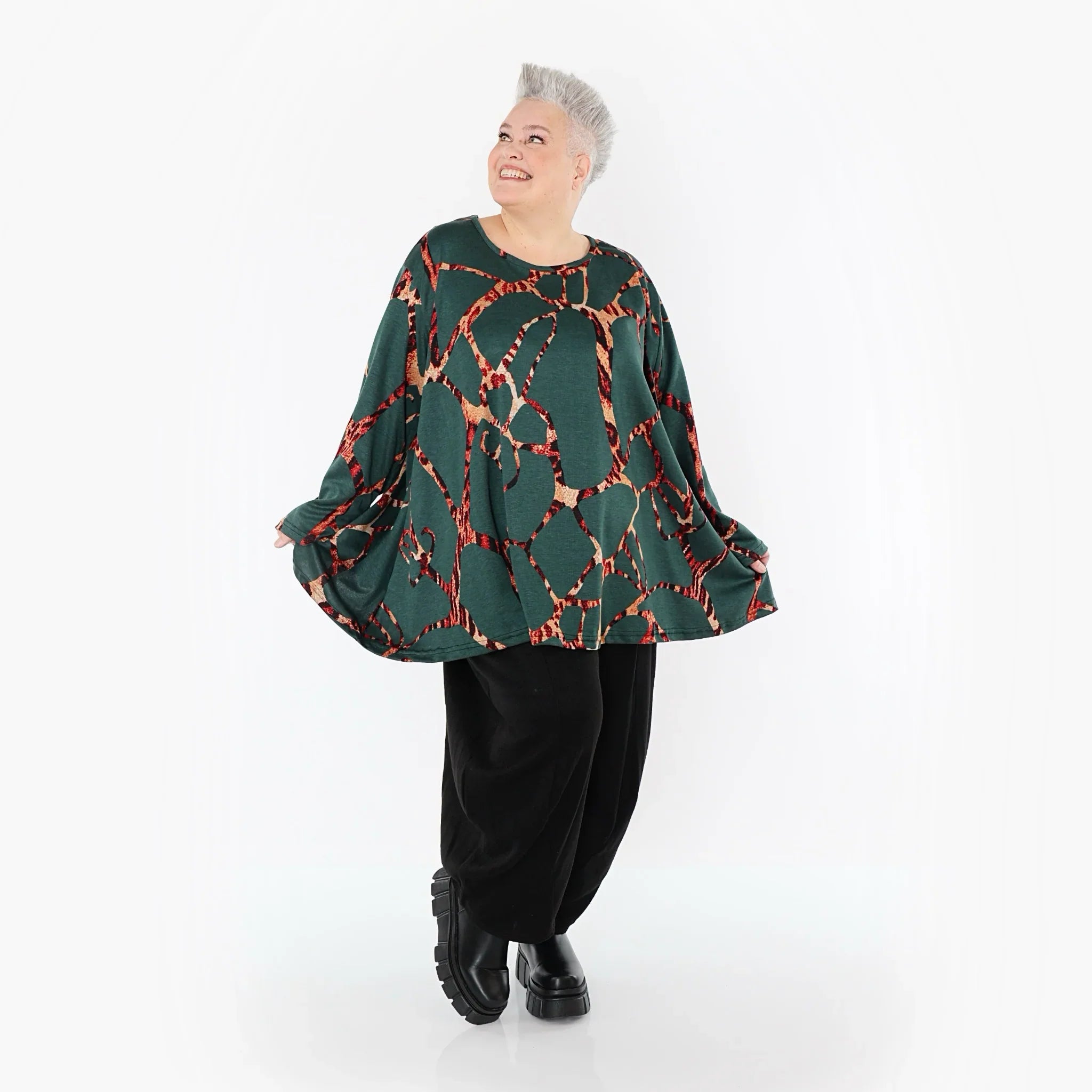 AKH Fashion 593 Big Shirt, vert-multi