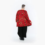 AKH Fashion 593 Grand T-shirt, Rouge multicolore