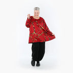 AKH Fashion 593 Grand T-shirt, Rouge multicolore