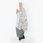 AKH Premium 6917 Blouse, Blanc-Gris
