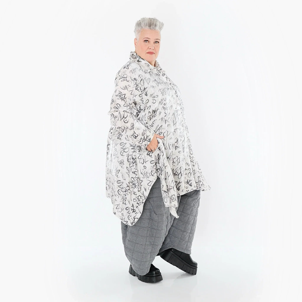 AKH Premium 6917 Blouse, Blanc-Gris