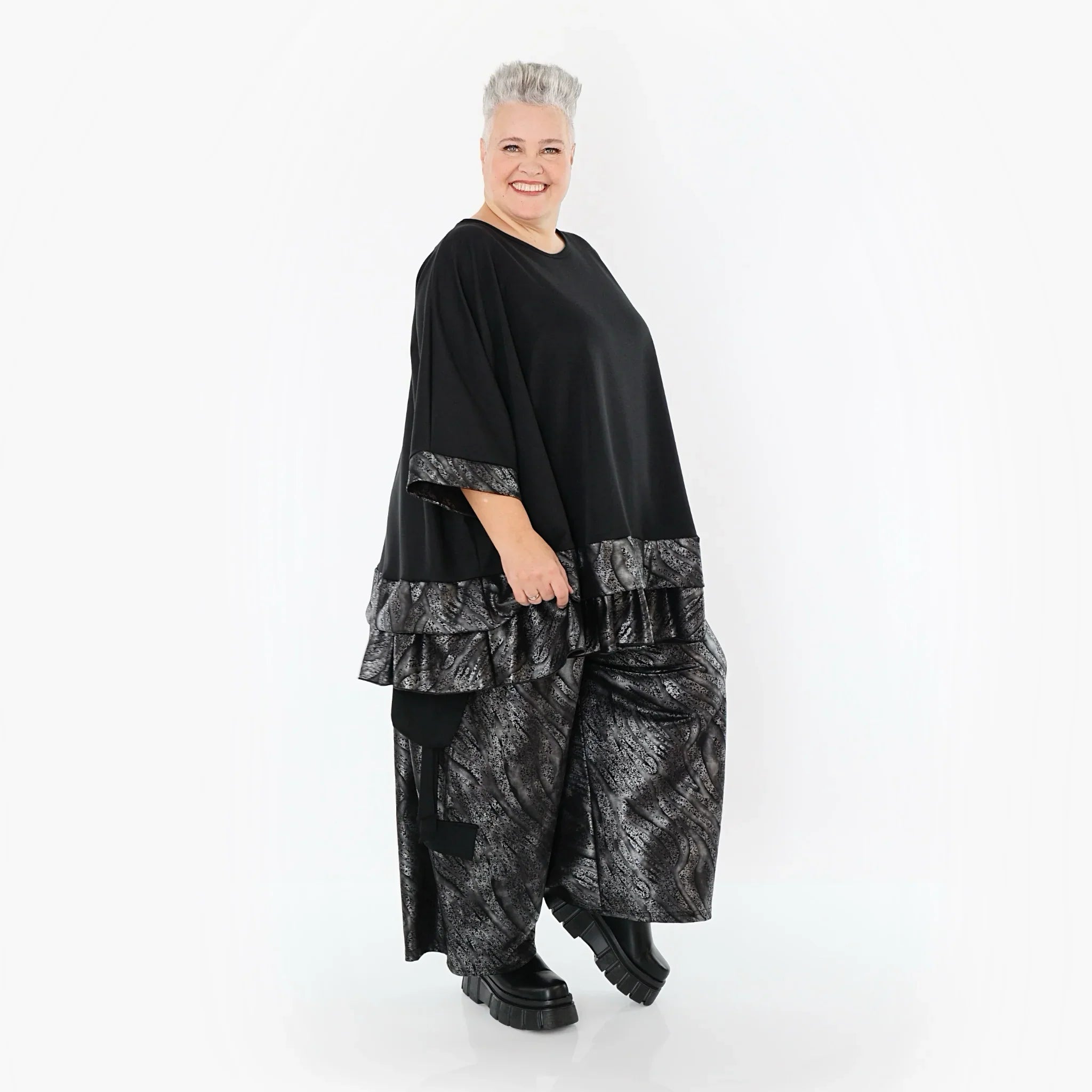 AKH Premium 7125 Pantalon, argent-noir