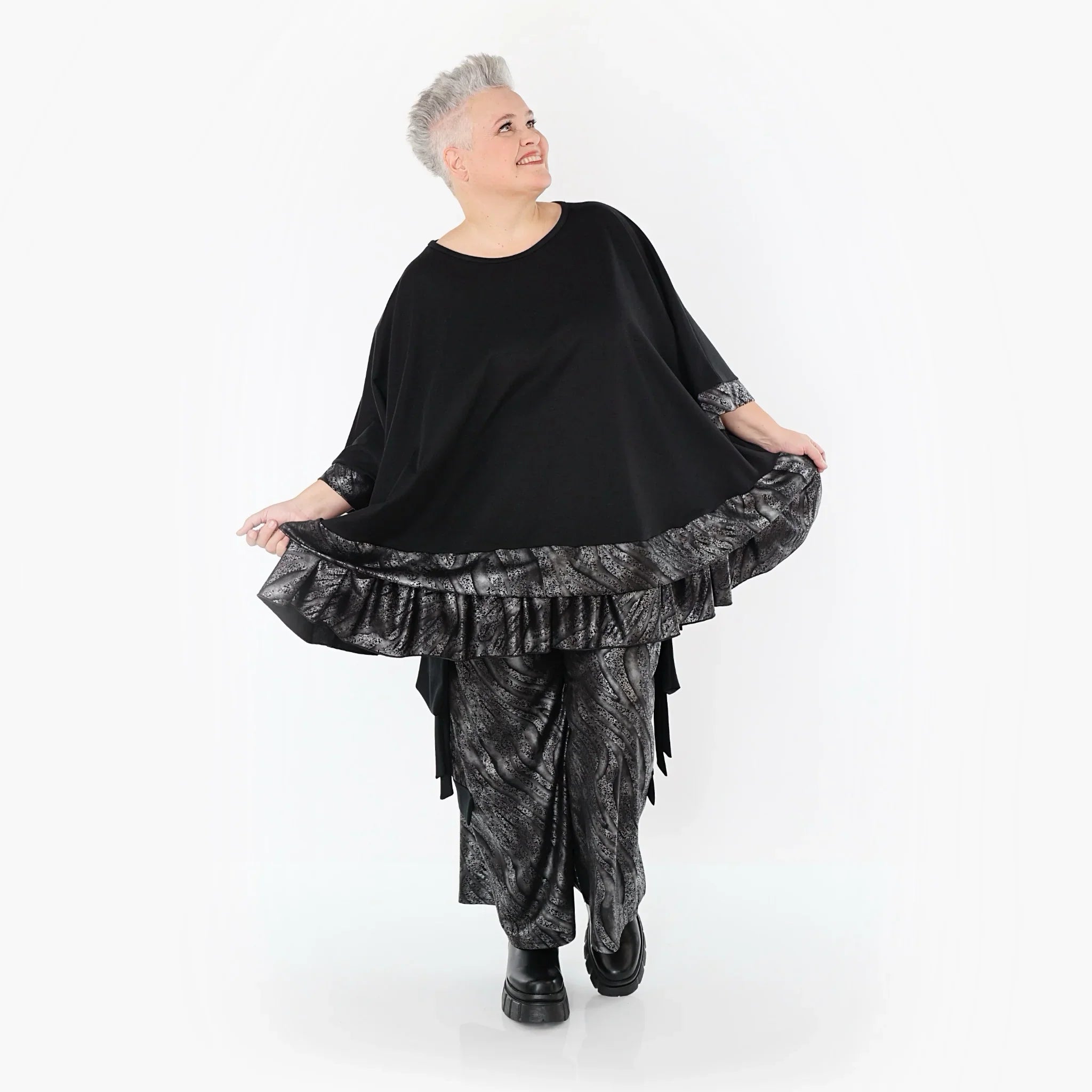 AKH Premium 7125 Pantalon, argent-noir