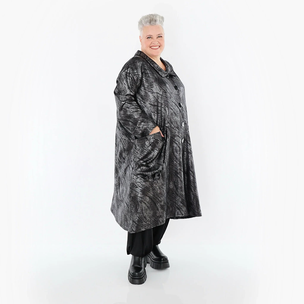 AKH Premium 7153 Manteau, argent-noir