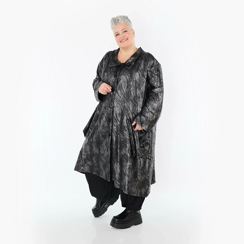 AKH Premium 7153 Manteau, argent-noir