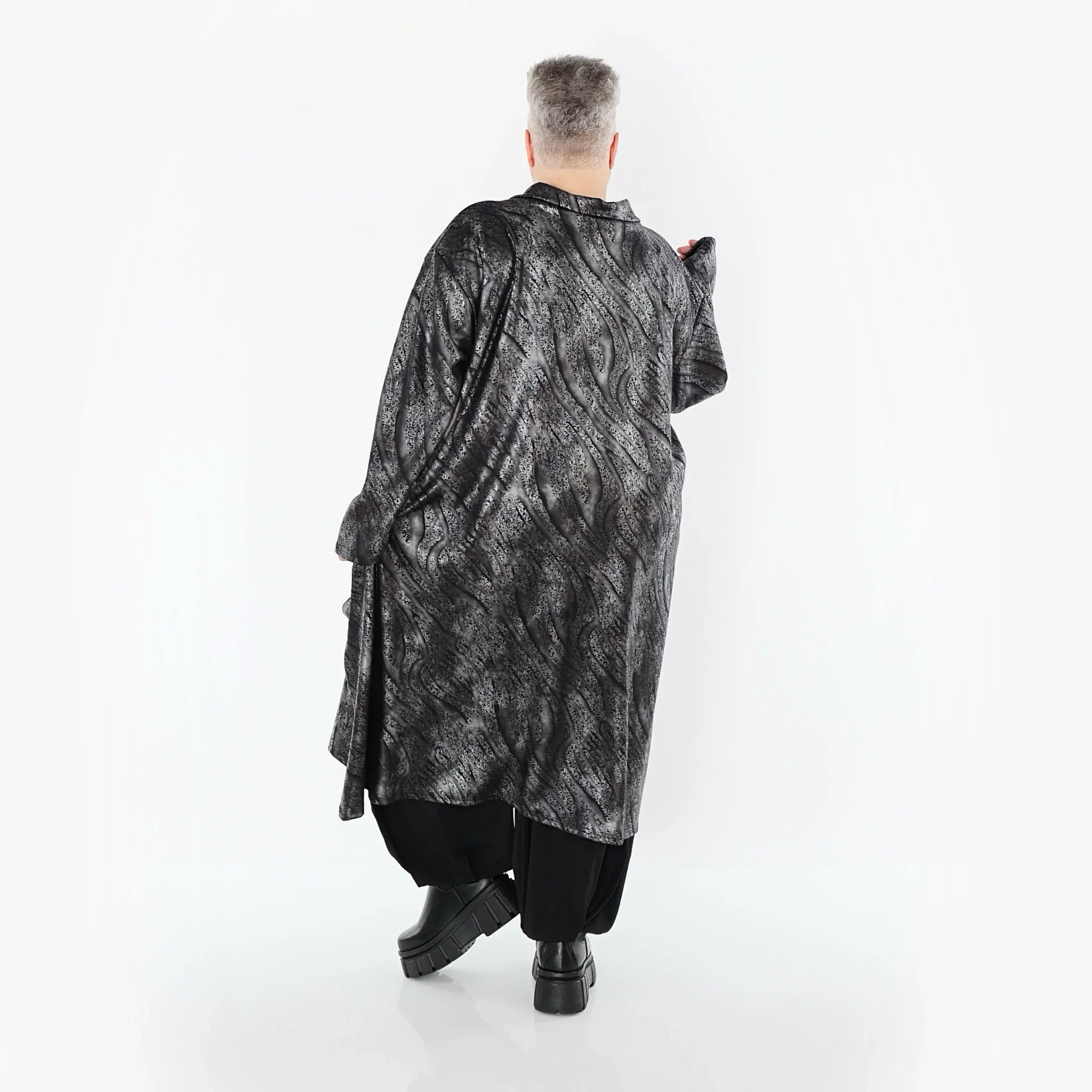 AKH Premium 7153 Manteau, argent-noir