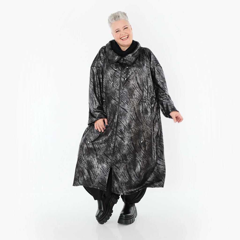 Manteau AKH Premium 7155, Argent-Noir