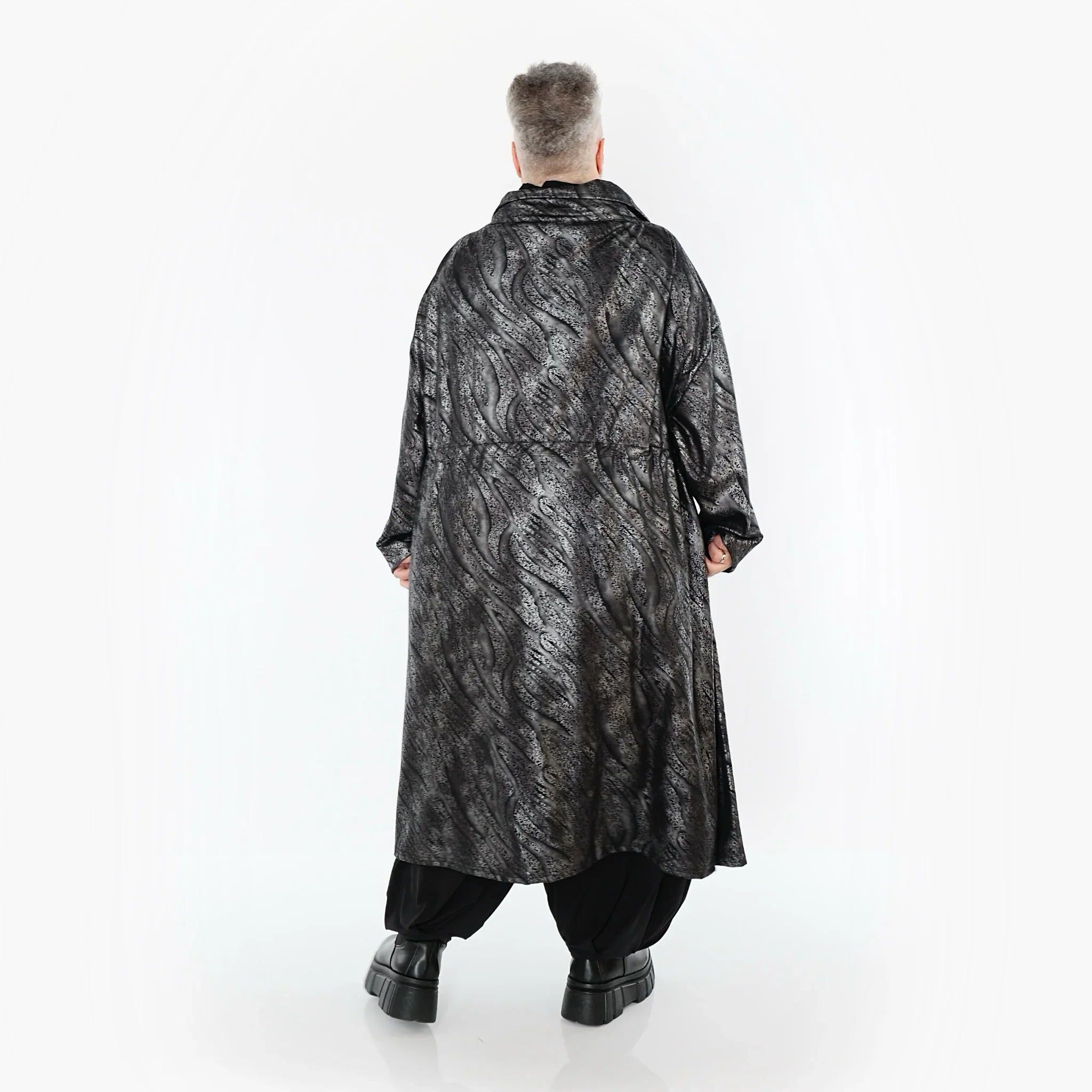 Manteau AKH Premium 7155, Argent-Noir