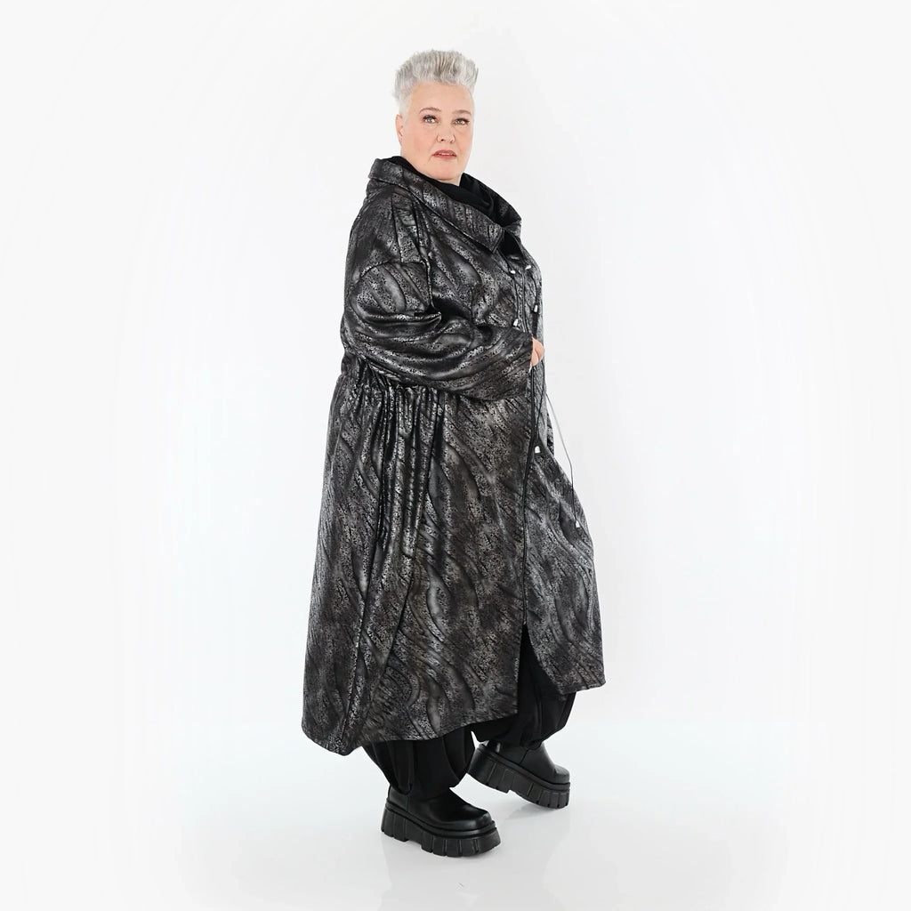 Manteau AKH Premium 7155, Argent-Noir