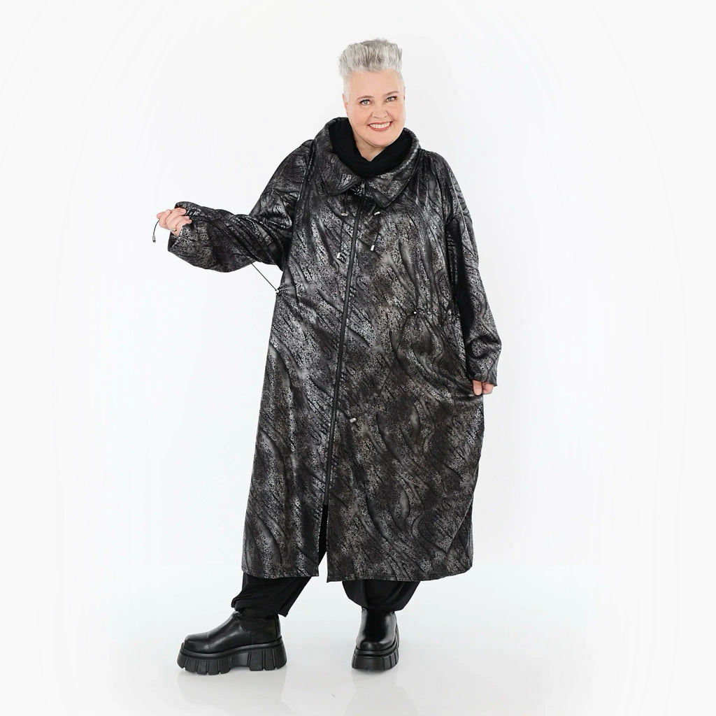 Manteau AKH Premium 7155, Argent-Noir