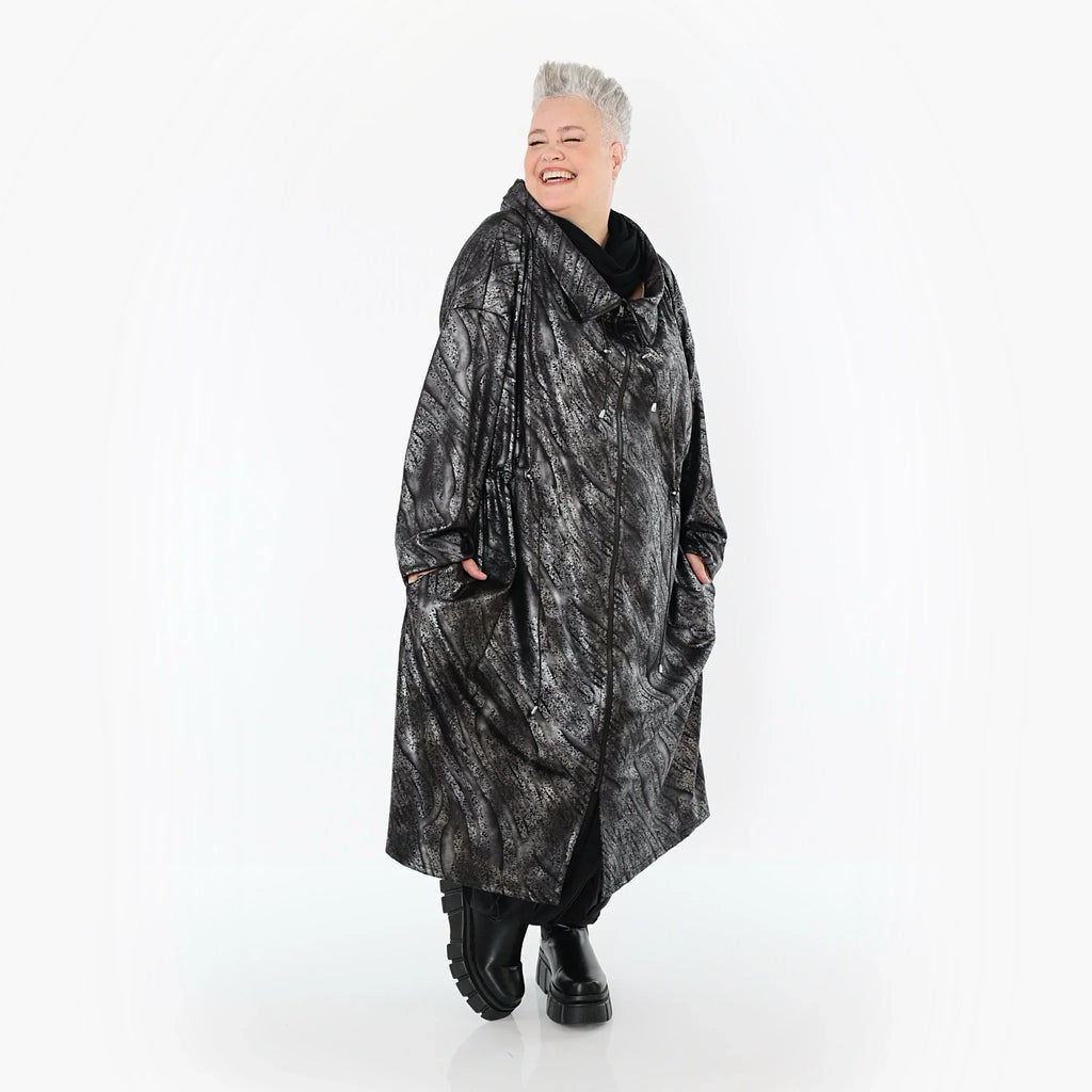 Manteau AKH Premium 7155, Argent-Noir