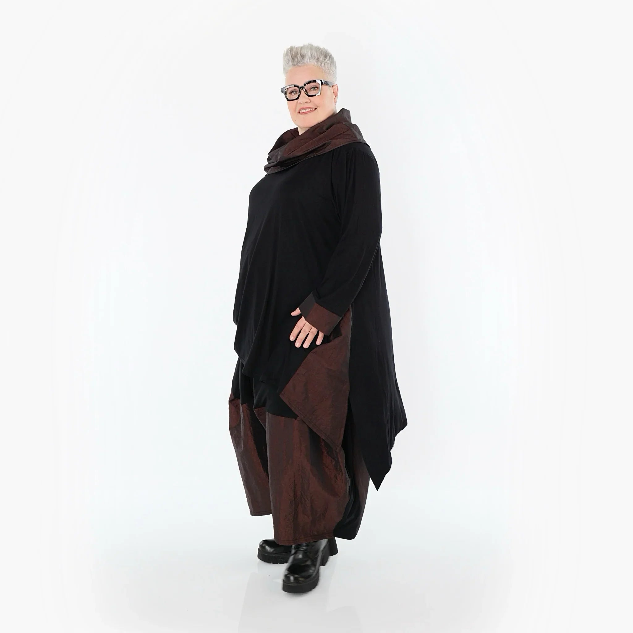 AKH Premium 6883 Pantalon, Noir-Marron