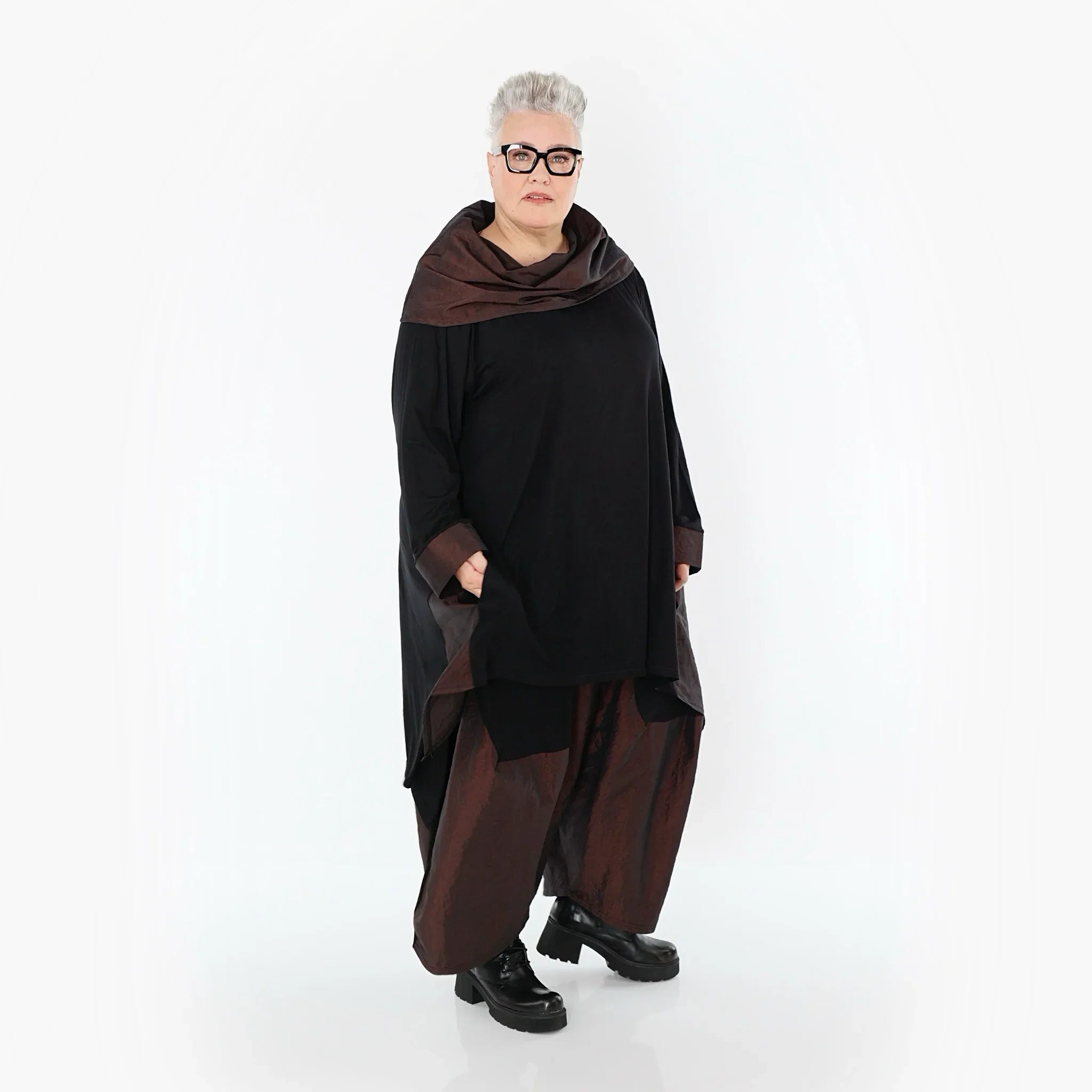 AKH Premium 6883 Pantalon, Noir-Marron