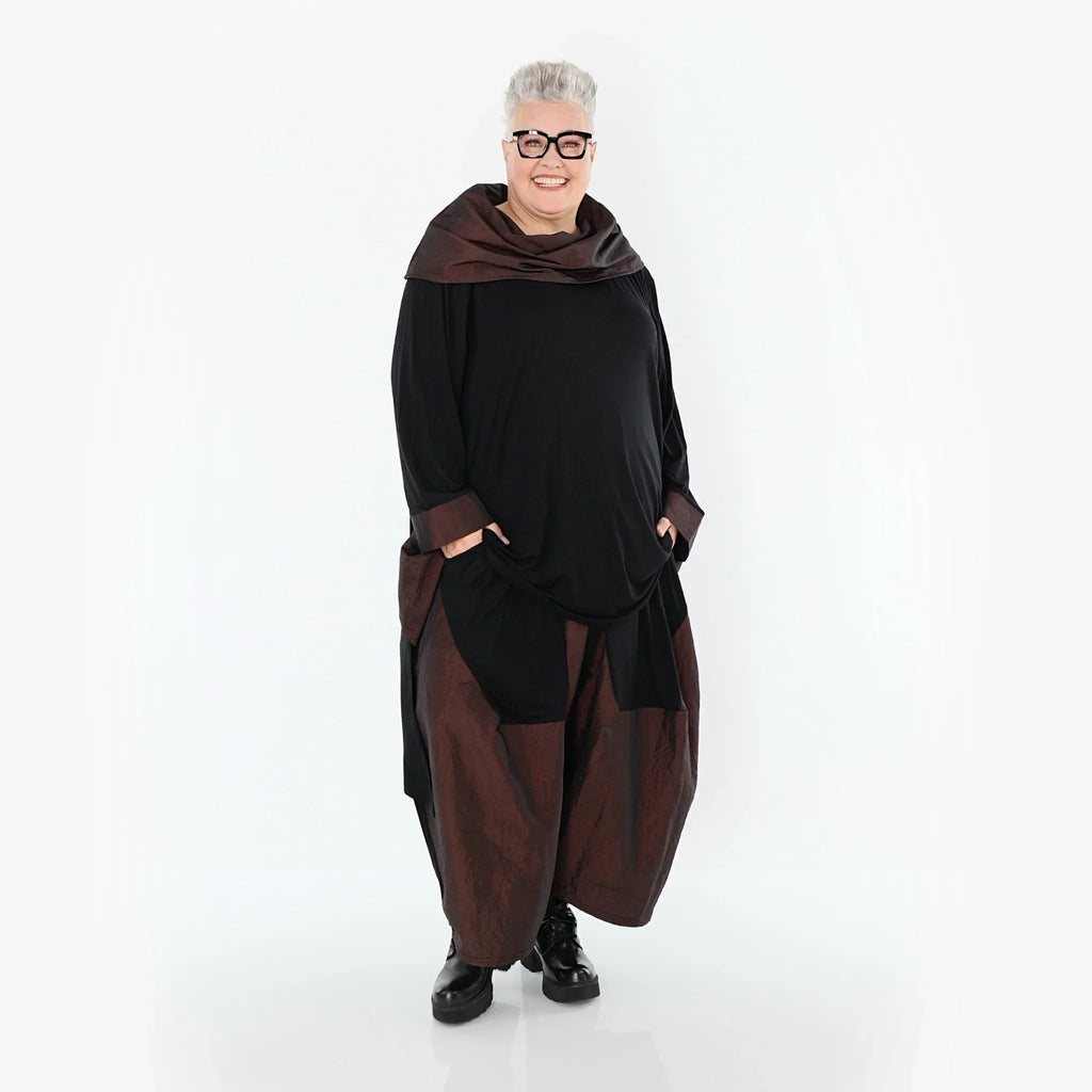 AKH Premium 6883 Pantalon, Noir-Marron