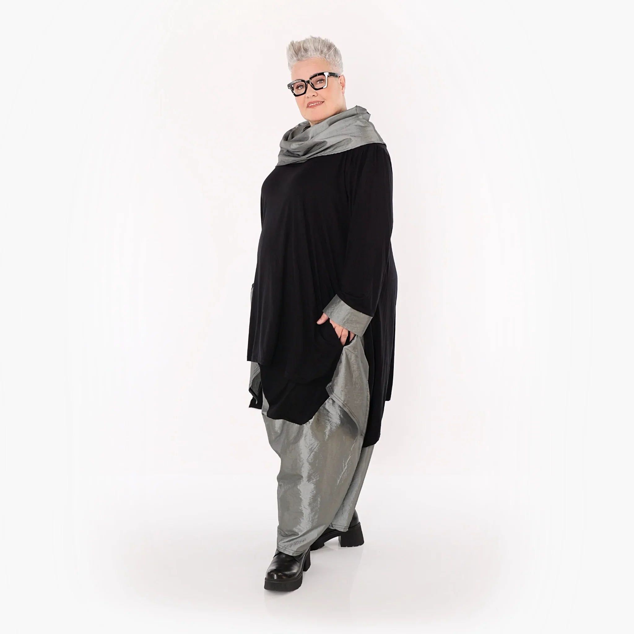 Chemise AKH Premium 2187, Noir-Gris