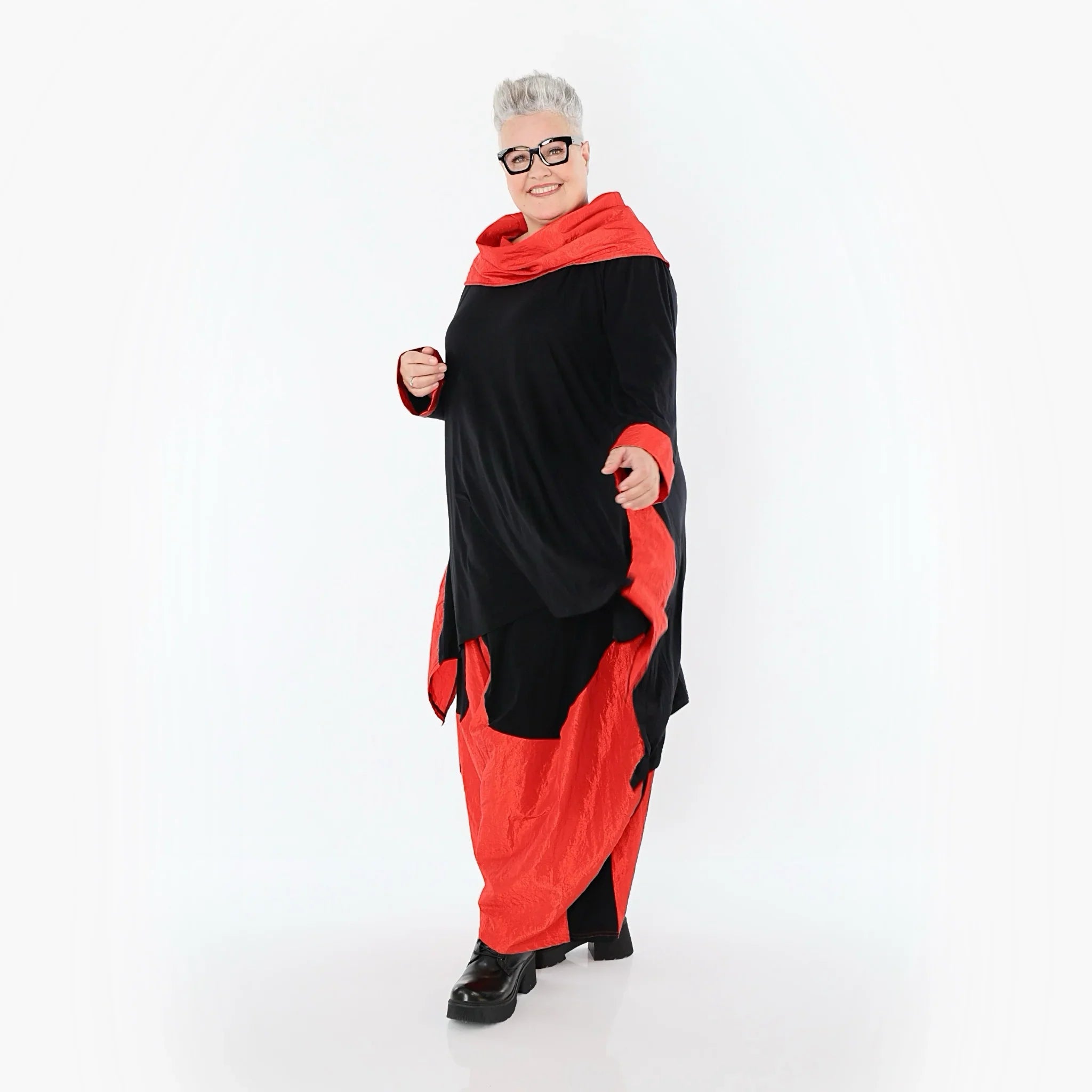 AKH Premium 6883 pantalon, noir-rouge