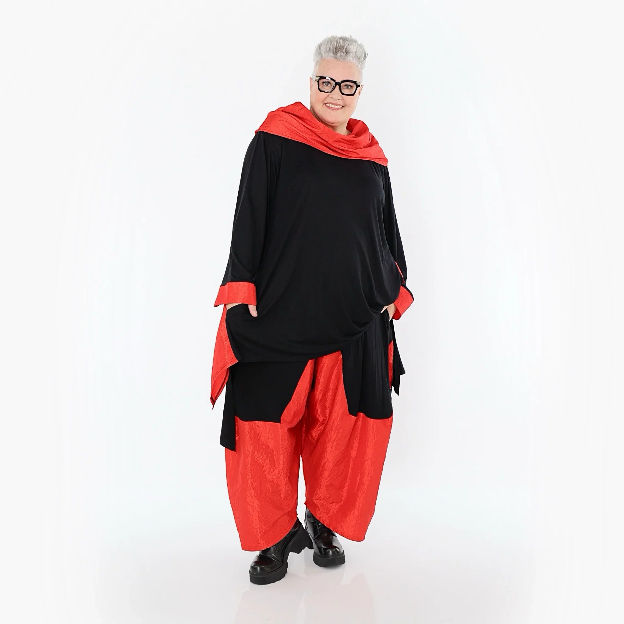 AKH Premium 6883 pantalon, noir-rouge