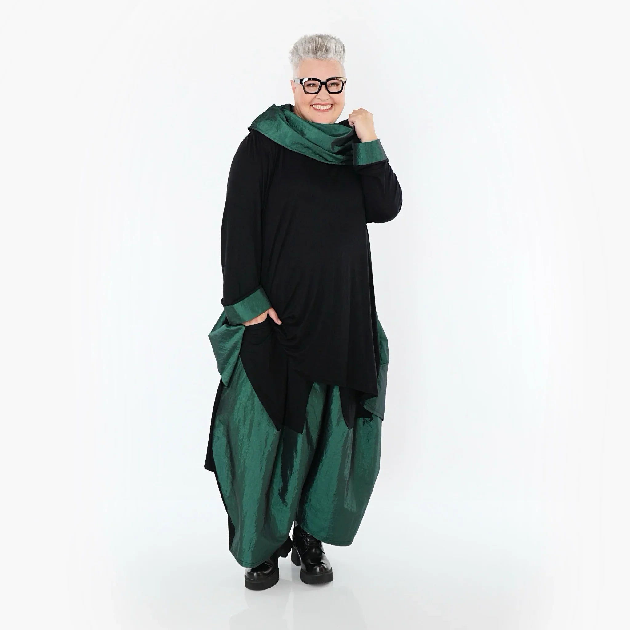 AKH Premium 6883 Pantalon, Noir émeraude