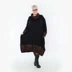 AKH Premium 7156 Robe, Noir-Marron