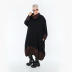 AKH Premium 7156 Robe, Noir-Marron
