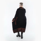 AKH Premium 7156 Robe, Noir-Marron