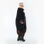 AKH Premium 7156 Robe, Noir-Marron
