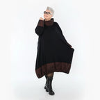 AKH Premium 7156 Robe, Noir-Marron