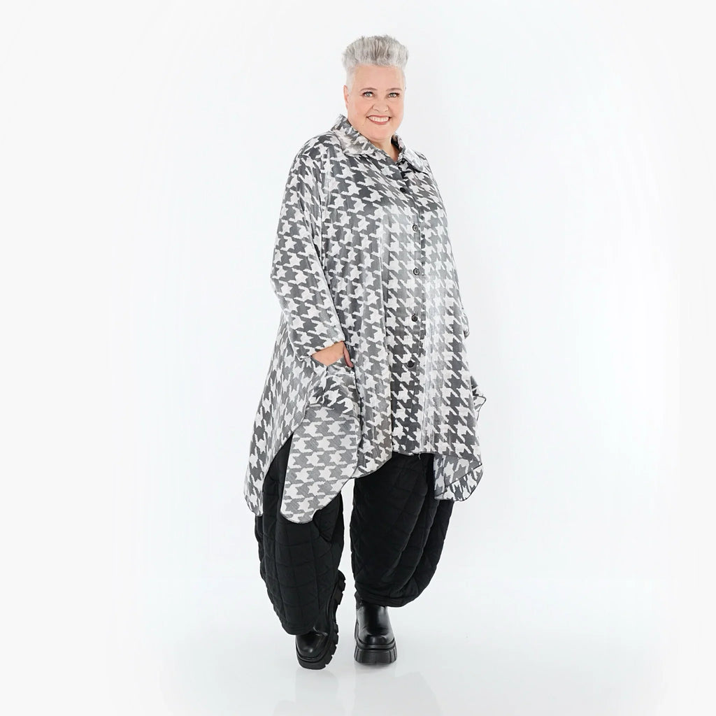AKH Premium 6917 Blouse, Blanc-Gris