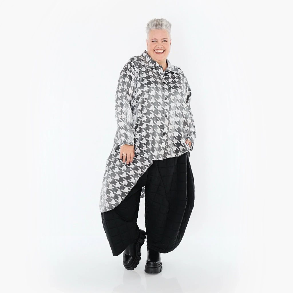 AKH Premium 7149 Chemisier, Blanc-Gris