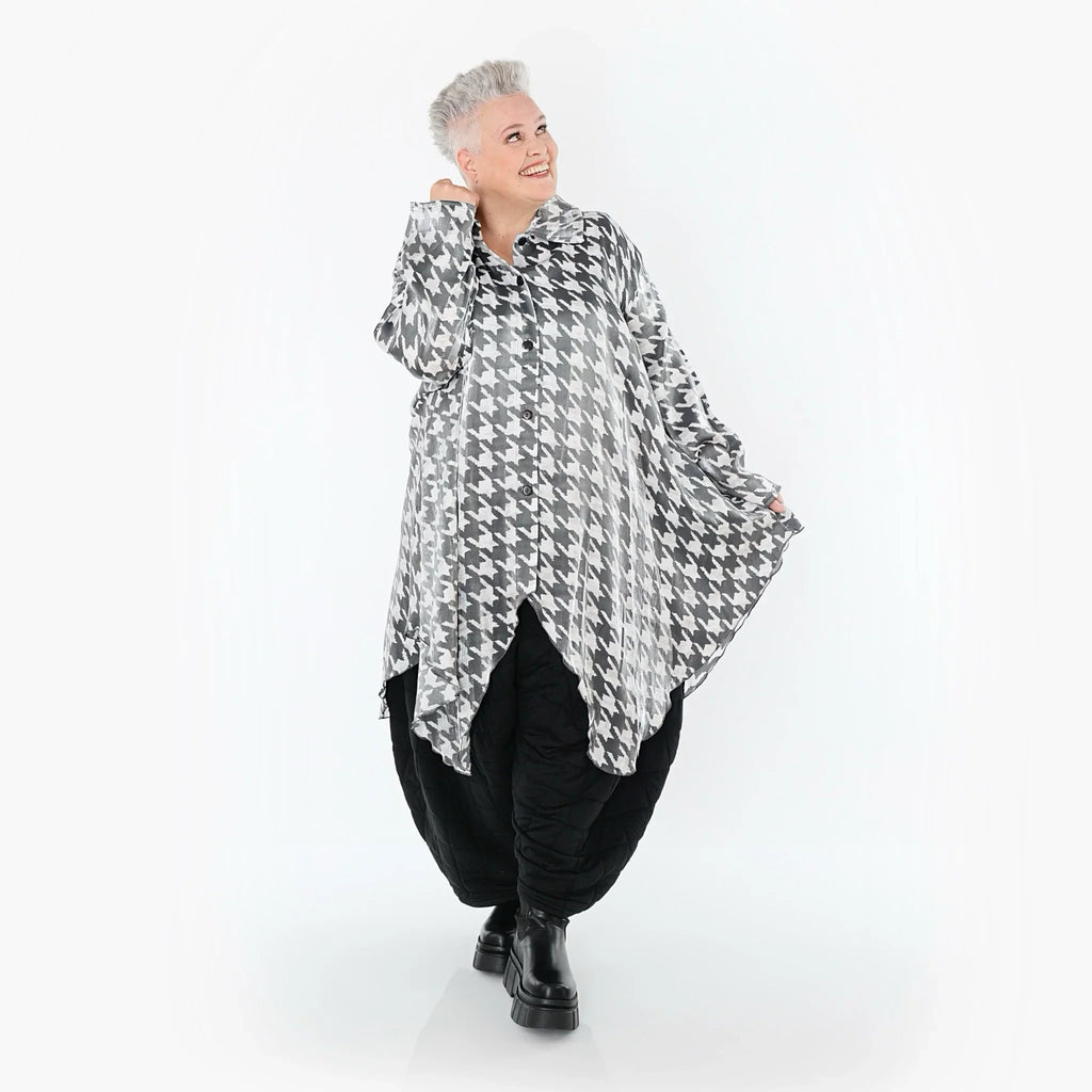 Blouse AKH Premium 7150, blanc-gris