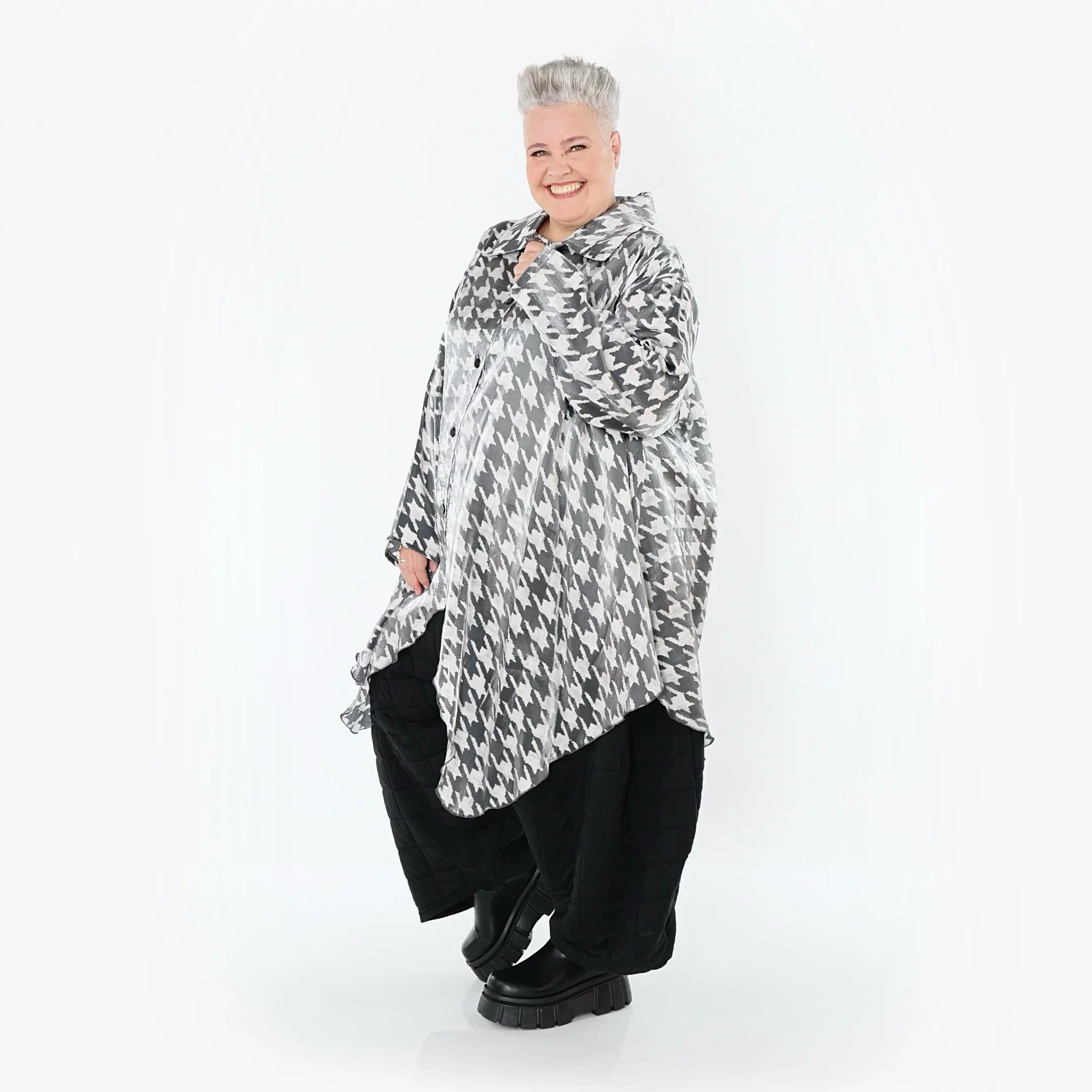 Blouse AKH Premium 7150, blanc-gris