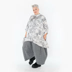 AKH Premium 7116 Chemisier, Blanc-Gris