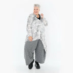 AKH Premium 7149 Chemisier, Blanc-Gris