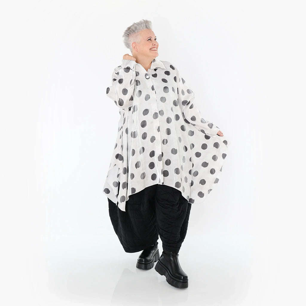 AKH Premium 6917 Blouse, Blanc-Gris