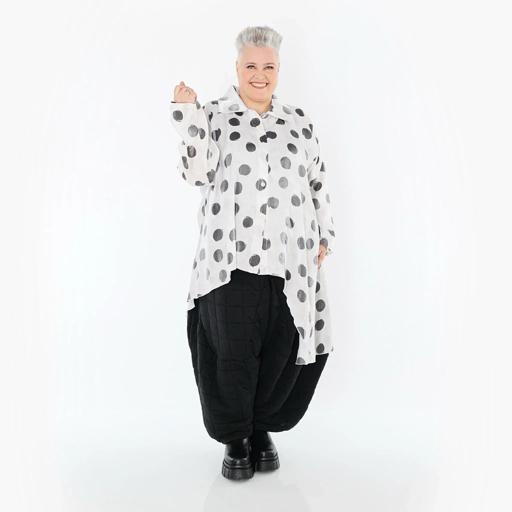 AKH Premium 7149 Chemisier, Blanc-Gris