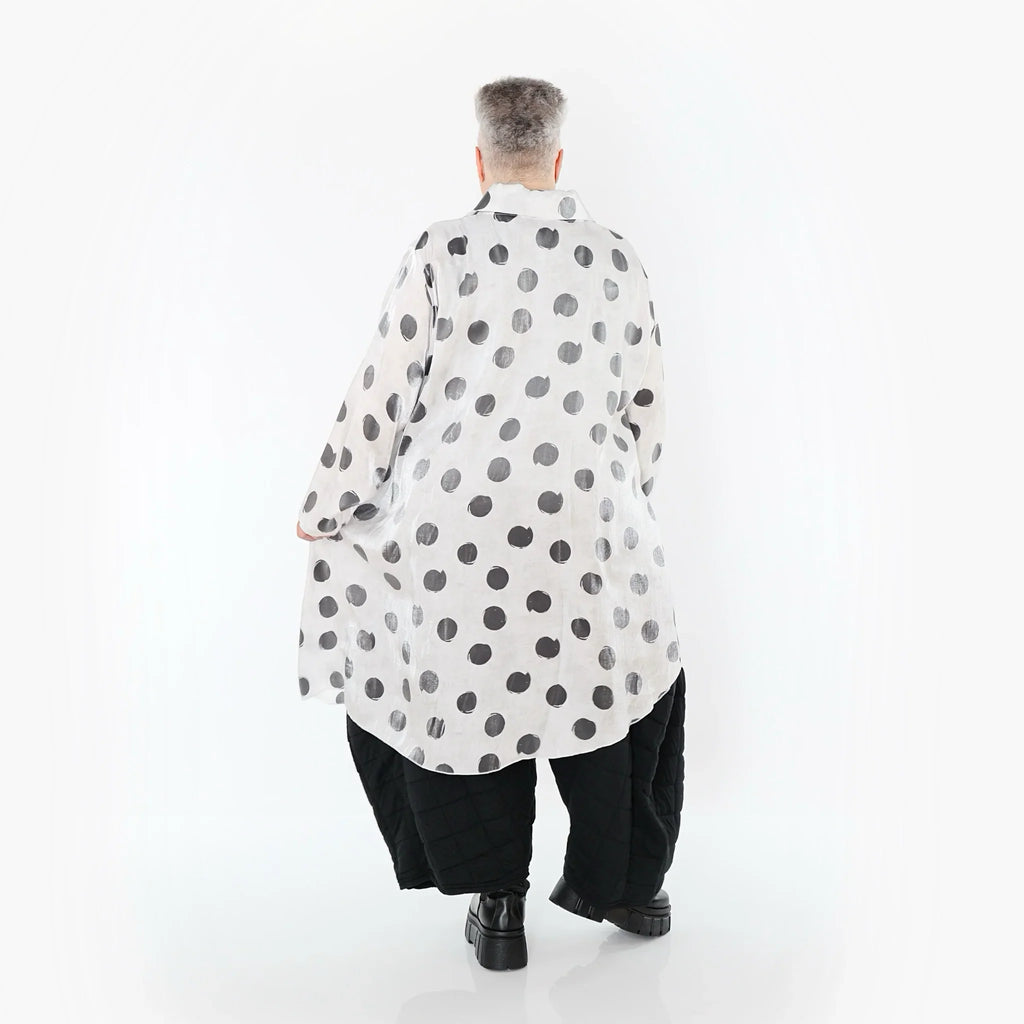 AKH Premium 7149 Chemisier, Blanc-Gris
