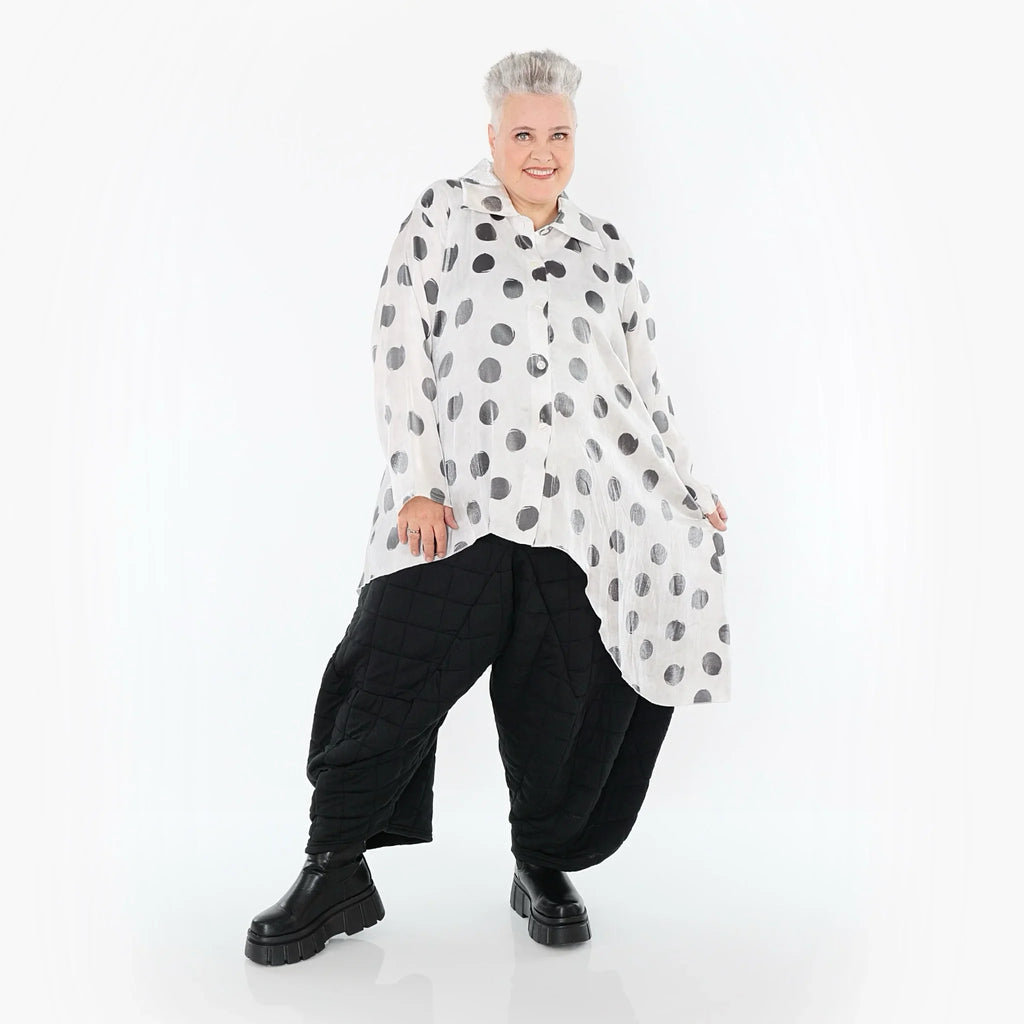AKH Premium 7149 Chemisier, Blanc-Gris