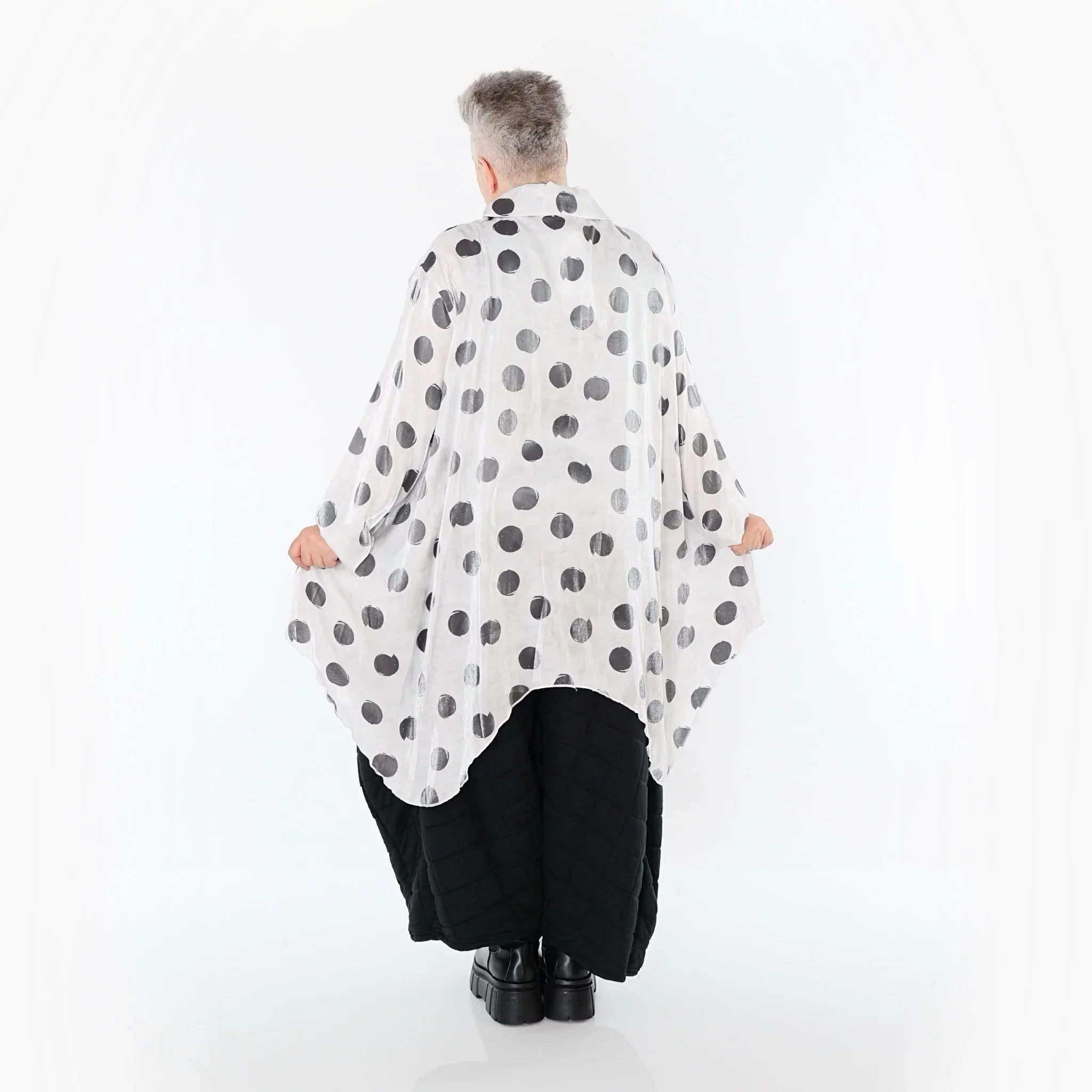 Blouse AKH Premium 7150, blanc-gris