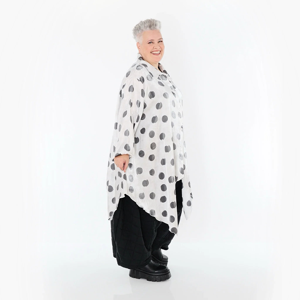 Blouse AKH Premium 7150, blanc-gris