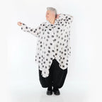 Blouse AKH Premium 7150, blanc-gris