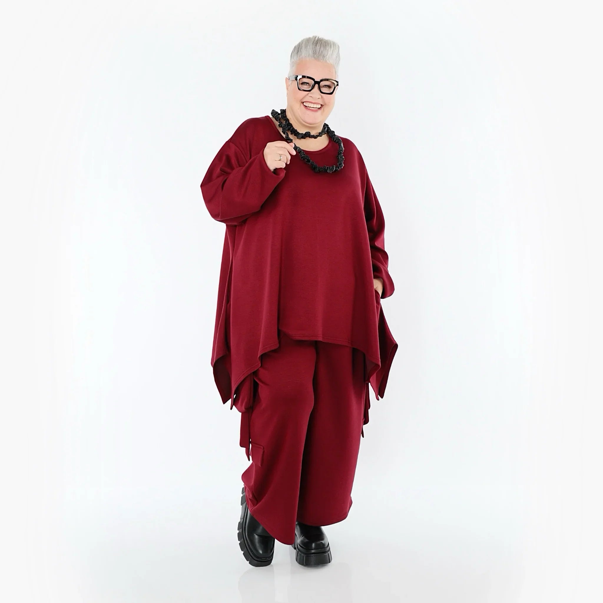 AKH Fashion 7125 Pantalon, rouge bordeaux