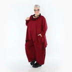 AKH Fashion 6809 Tunique ample, Rouge bordeaux