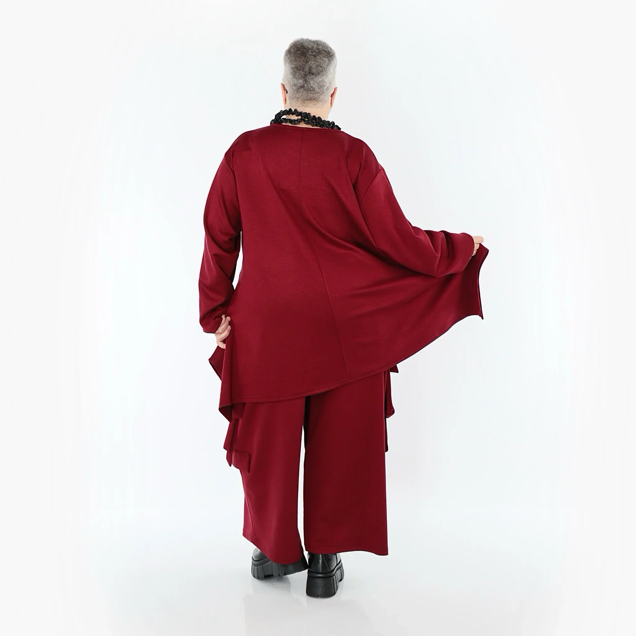 AKH Fashion 6809 Tunique ample, Rouge bordeaux